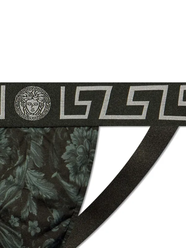 Versace Suspensorio Barocco Negro FARFETCH CO
