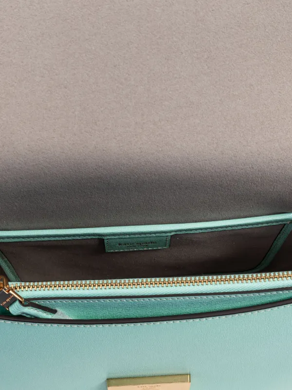 Kate Spade Katy ロゴプレート レザー ショルダーバッグ Kate Spade Katy レザー ショルダーバッグ | グリーン | FARFETCH JP