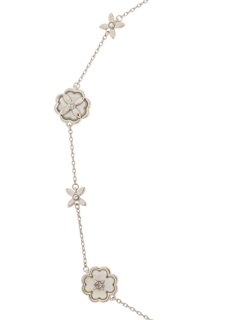 Kate Spade Heritage Bloom halsketting met parelmoer - Zilver