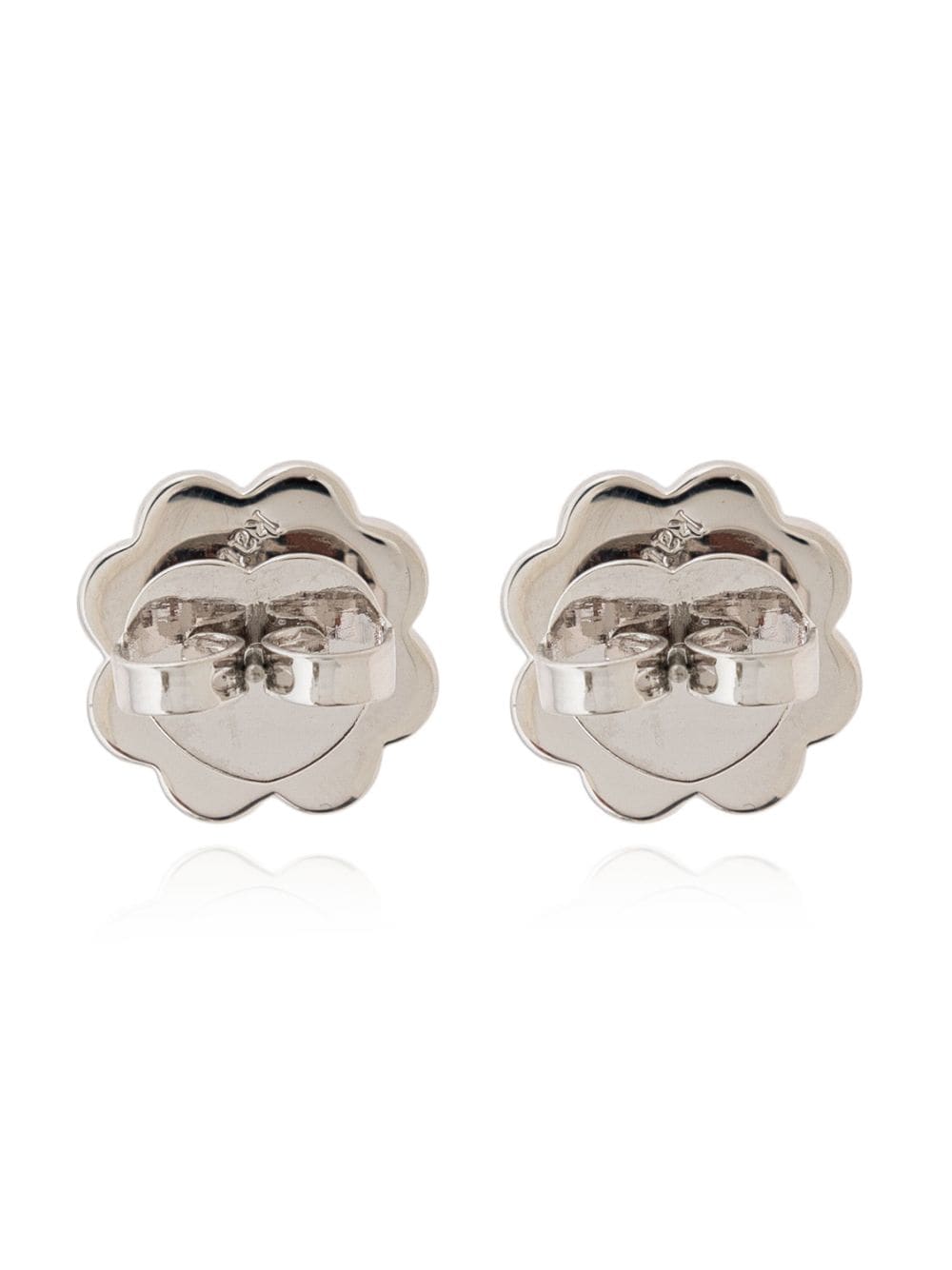 Shop Kate Spade Floral Motif Earrings In Silver