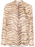 Stella McCartney tiger-print shirt - Neutrals