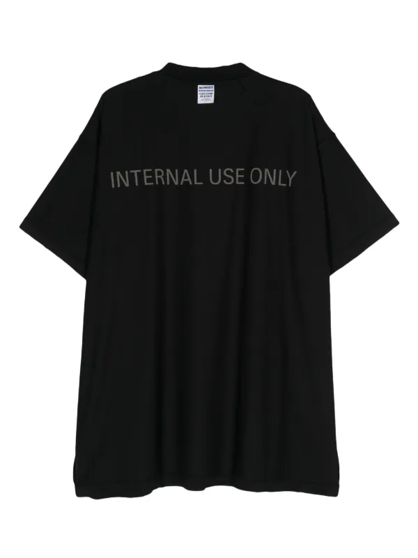 Balenciaga Internal Use Only Inside out T shirt unisex Cotton 1 Black