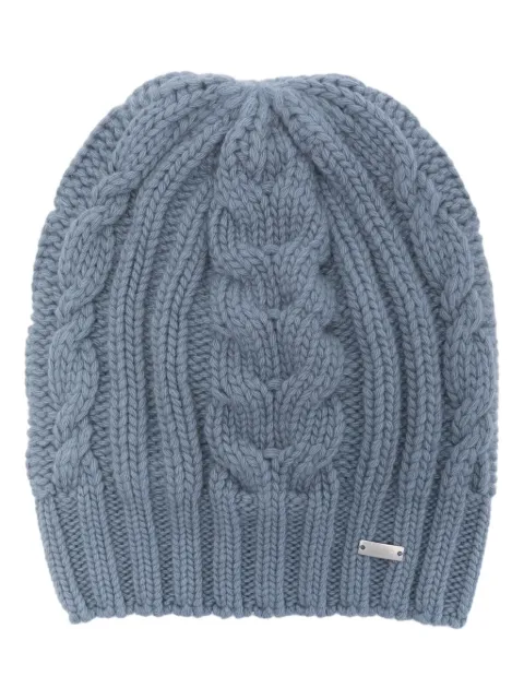 Herno cable-knit wool beanie