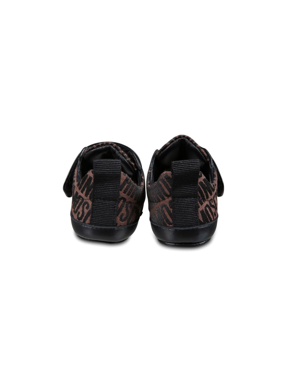 Moschino Kids Sneakers met logo-jacquard en vlakken Bruin