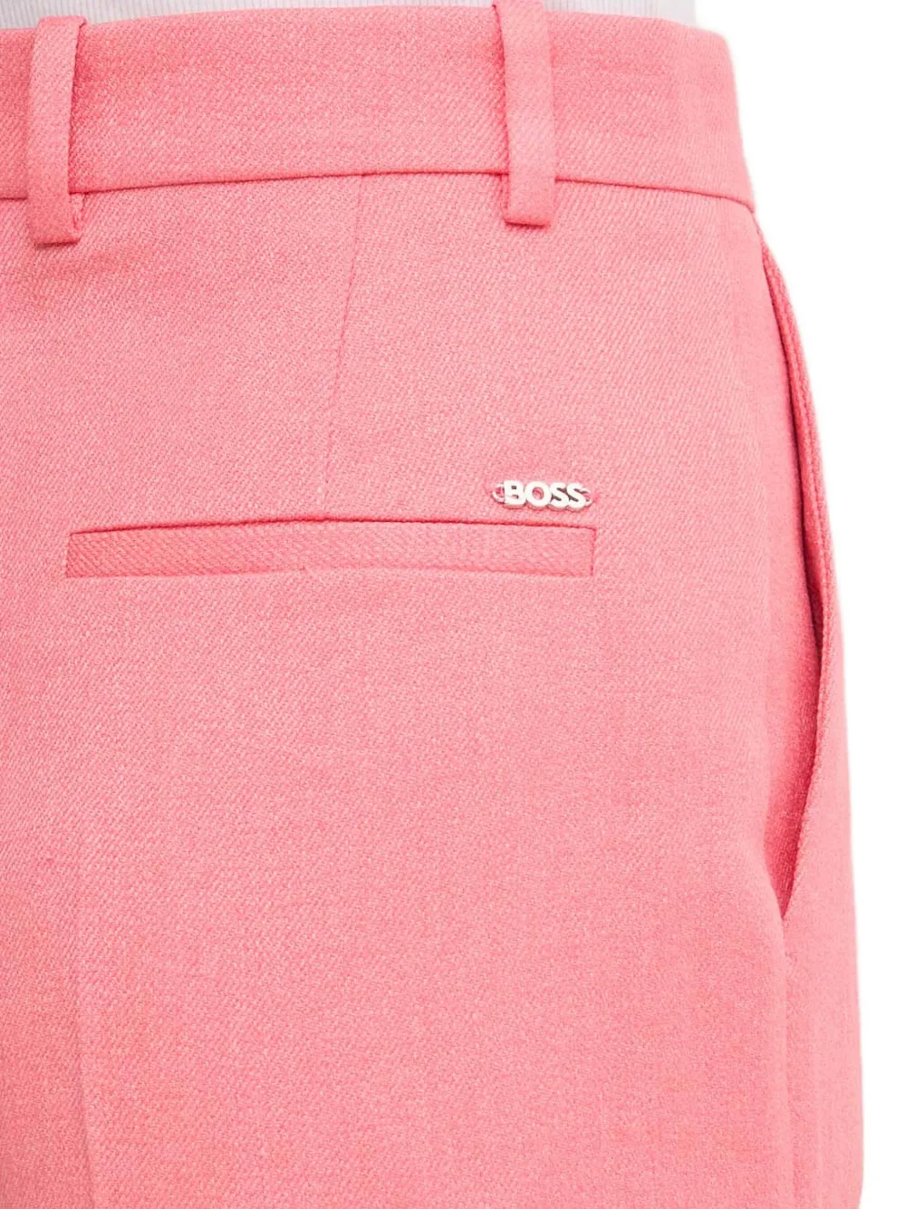 Hugo Boss Pleated Trousers In Pink