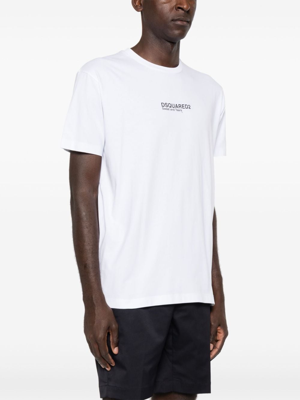 Shop Dsquared2 Logo-print Cotton T-shirt In White