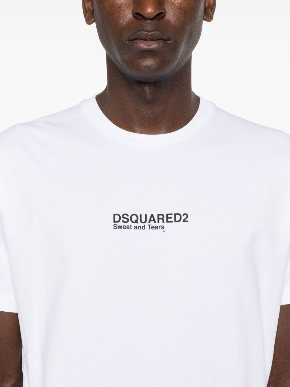 Shop Dsquared2 Logo-print Cotton T-shirt In White