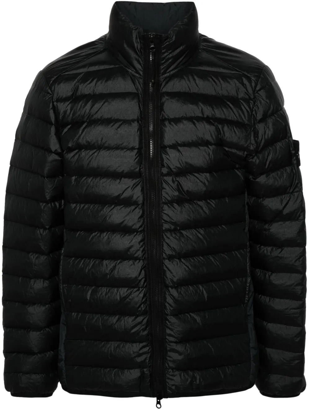 Stone Island Compass-logo Padded Jacket In Black