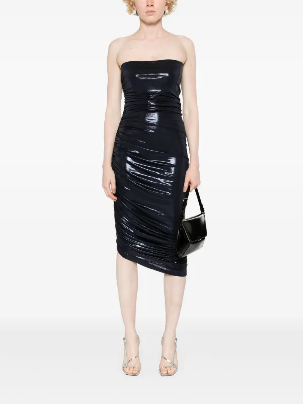 knee length dresses for ladies Ren Lam Midi Dress Black