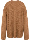 Moschino cable-knit virgin-wool jumper - Brown