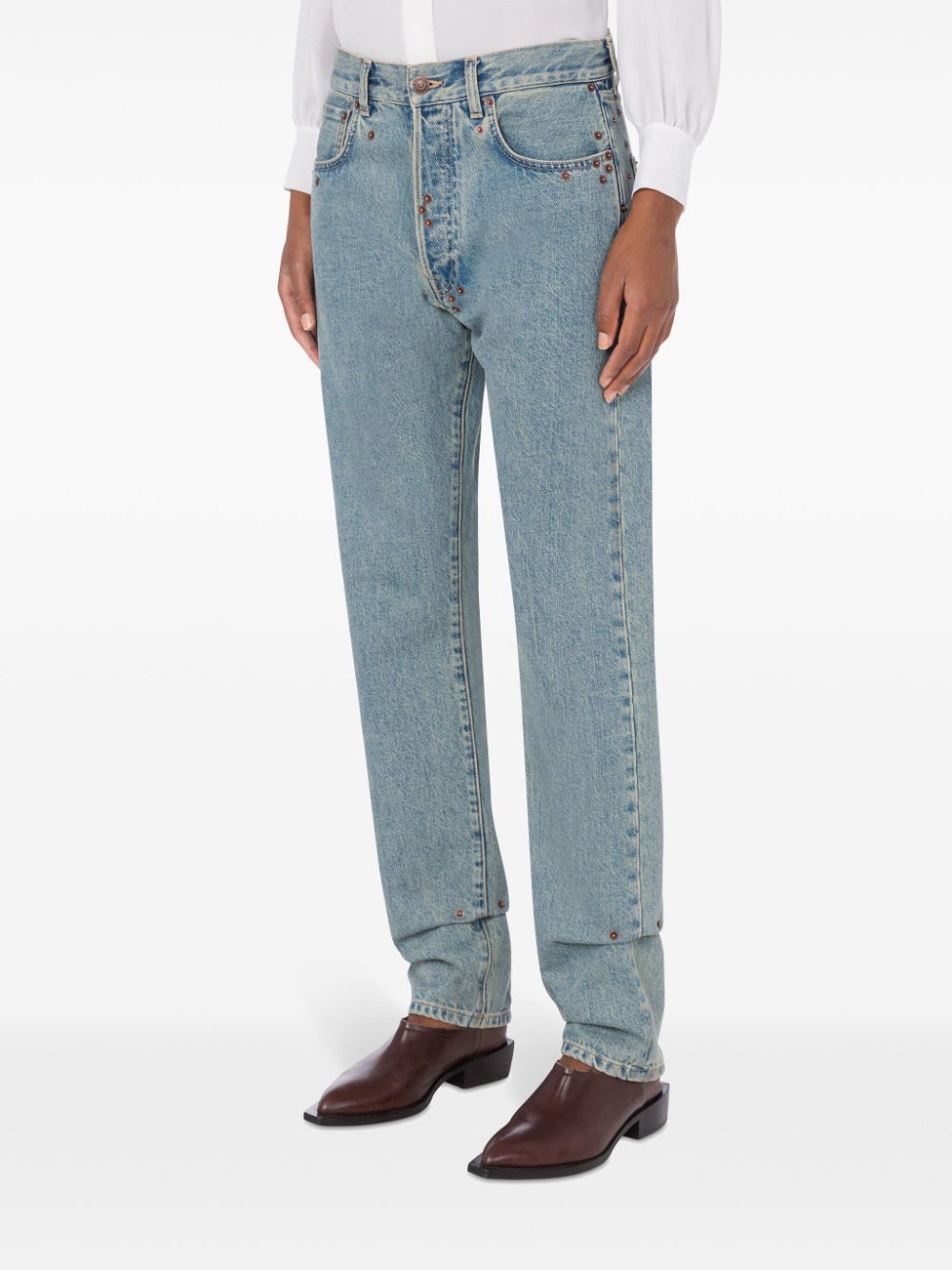 Moschino High waist straight jeans - Blauw