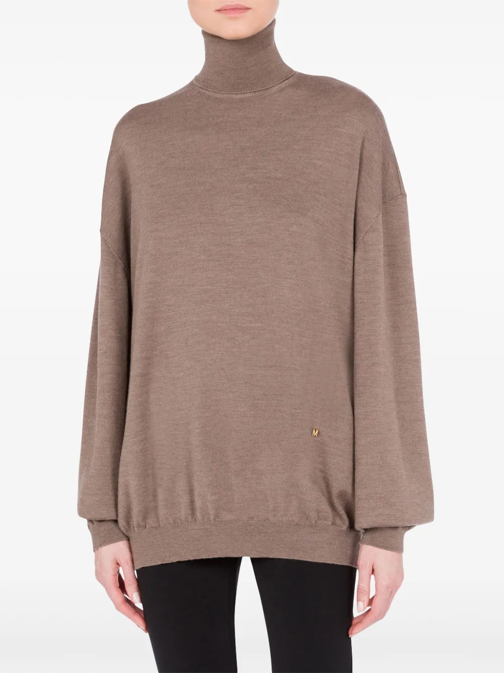 Moschino Trui van scheerwol met wijde mouwen - Beige