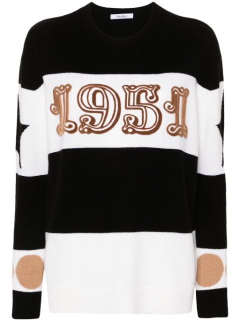 Max Mara flocked-motif knitted jumper Women