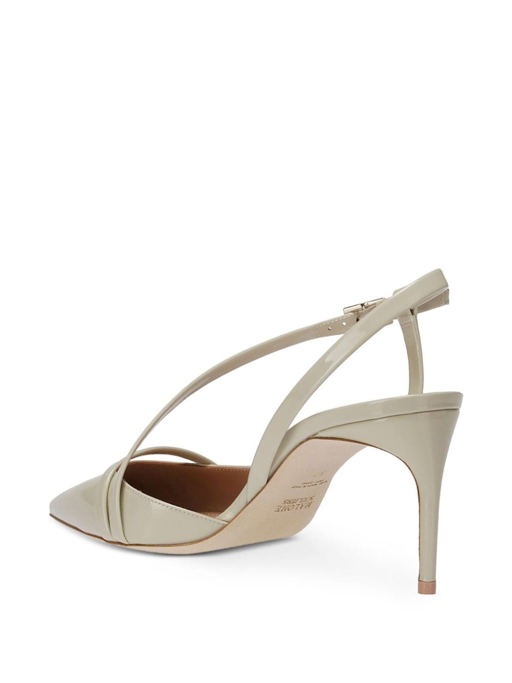 Shop Malone Souliers 70mm Valeria Patent Leather Pumps In Grey