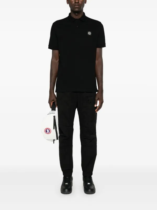 Stone Island コンパスパッチ ポロシャツ | ブラック | FARFETCH JP