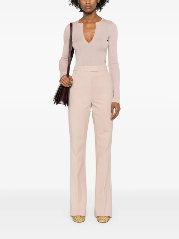 パンツ MAX MARA Women Straight Pants NORCIA003 Pink Max Mara Norcia ストレートパンツ | ピンク | FARFETCH JP