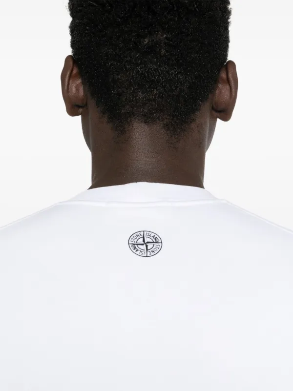 Sweat Stone Island Pour Homme - Couleur Blanc, Taille L, 100% Coton, Neuf Sans étiquettes