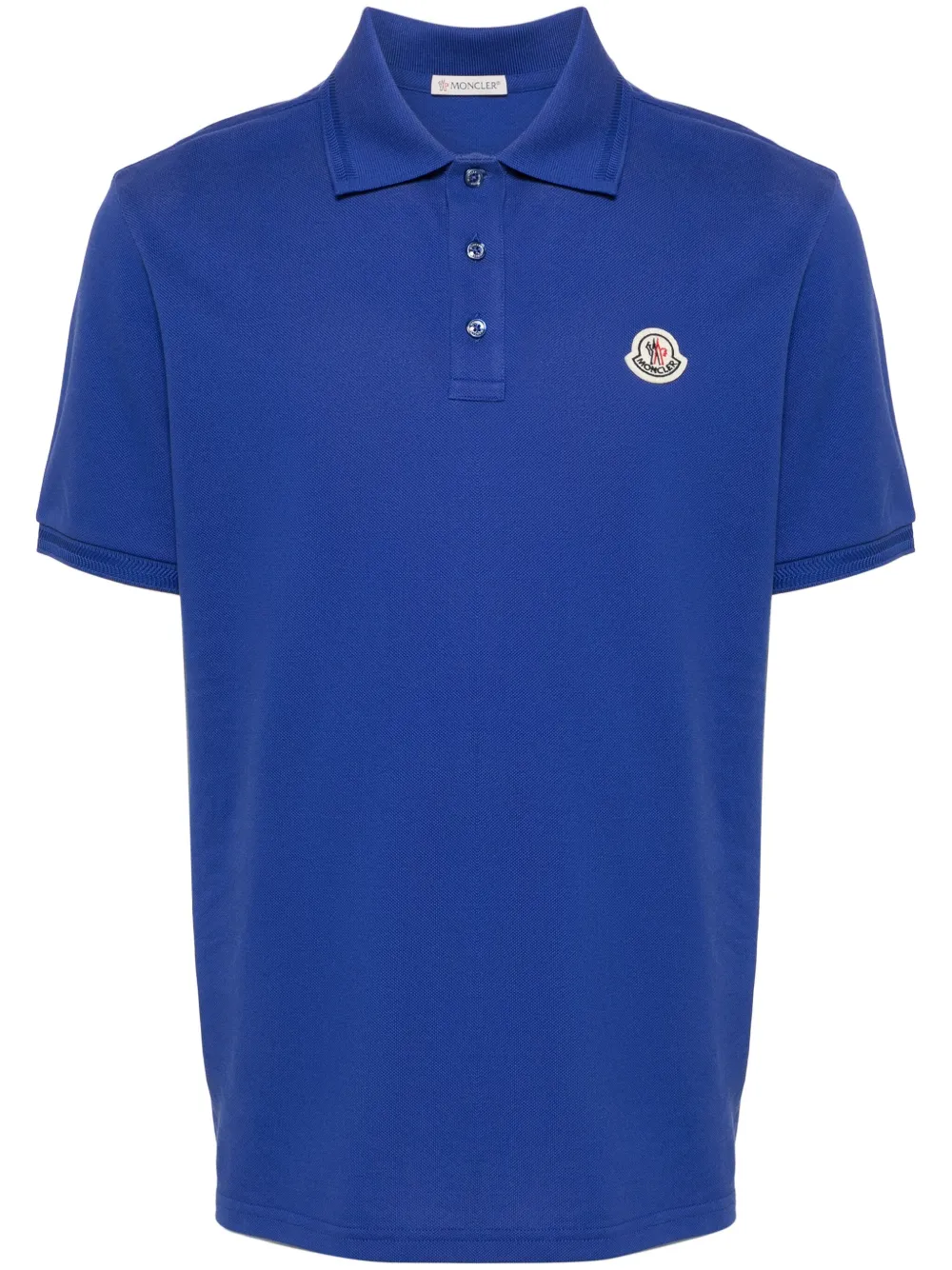 Moncler Poloshirt met logo-applicatie Blauw