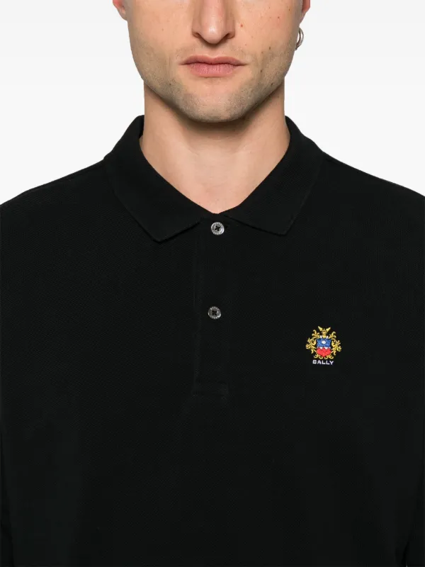 ポロシャツ Bally Polo With Logo Bally logo-embroidered Polo Shirt | Black | FARFETCH