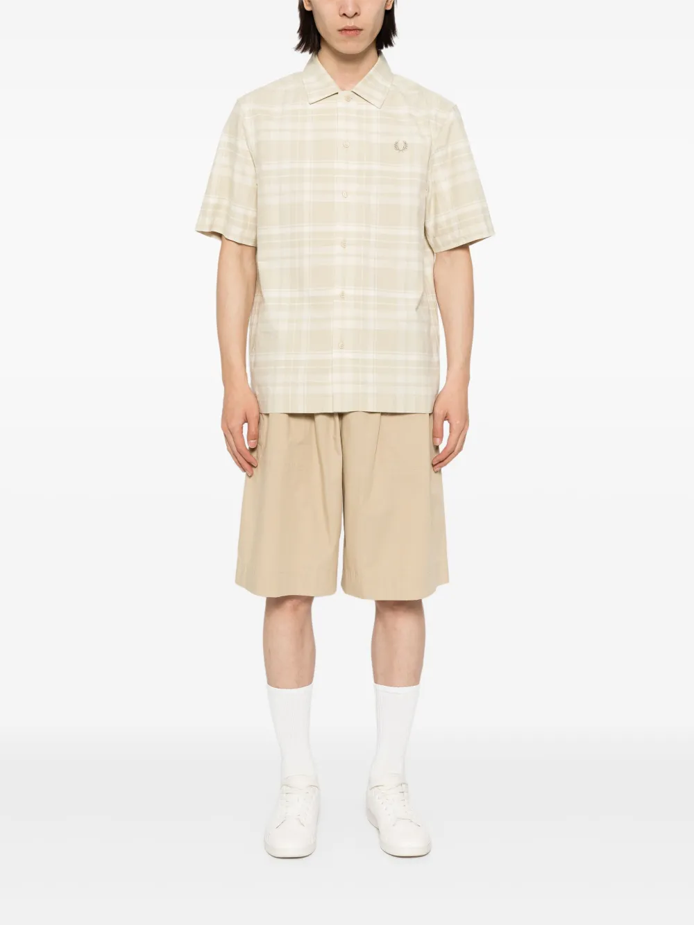 Fred Perry Katoenen overhemd met tartan ruit - Bruin
