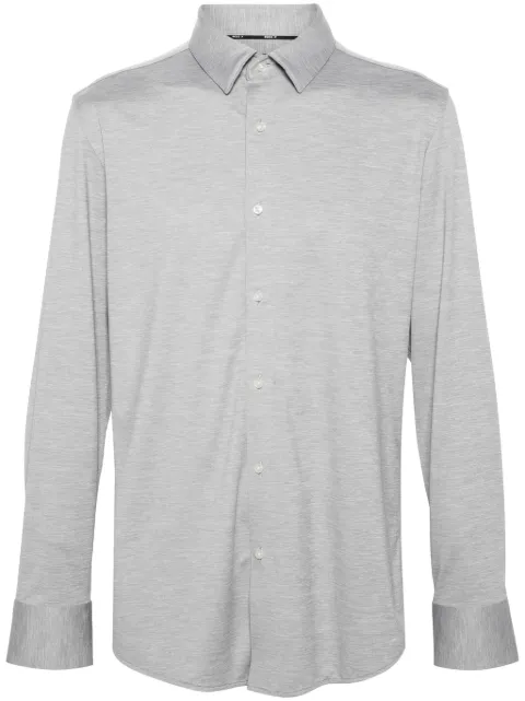 BOSS mélange-effect long-sleeve shirt