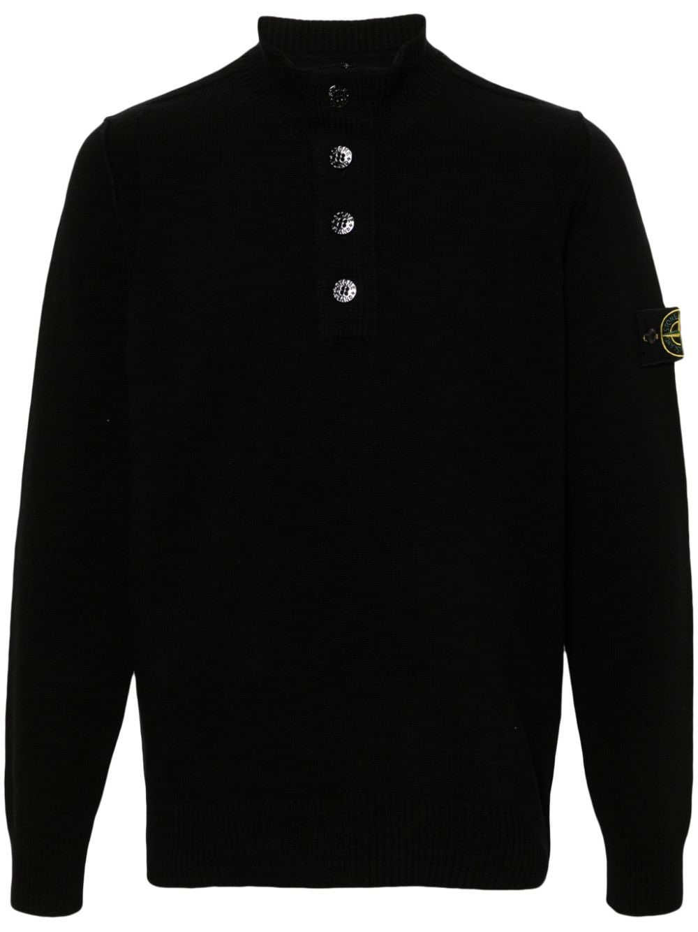 Shop Stone Island Compass-badge High-neck Jumper In Black