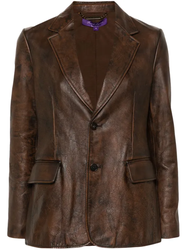 Ralph Lauren Collection Tomasso レザージャケット | ブラウン