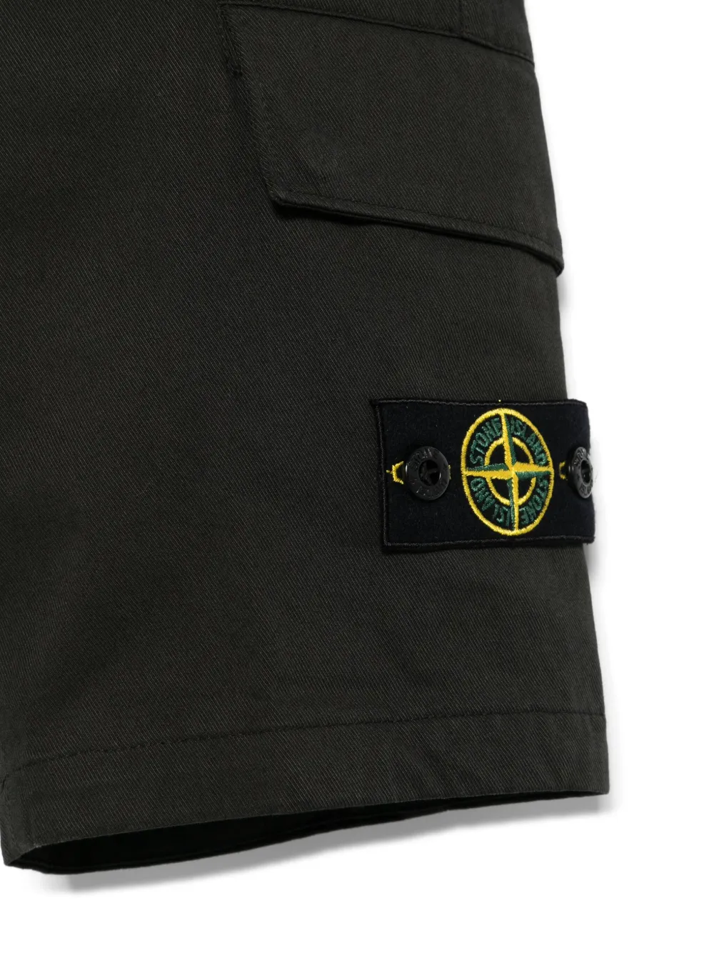 Stone Island Junior Cargo shorts met Compass-logopatch Zwart