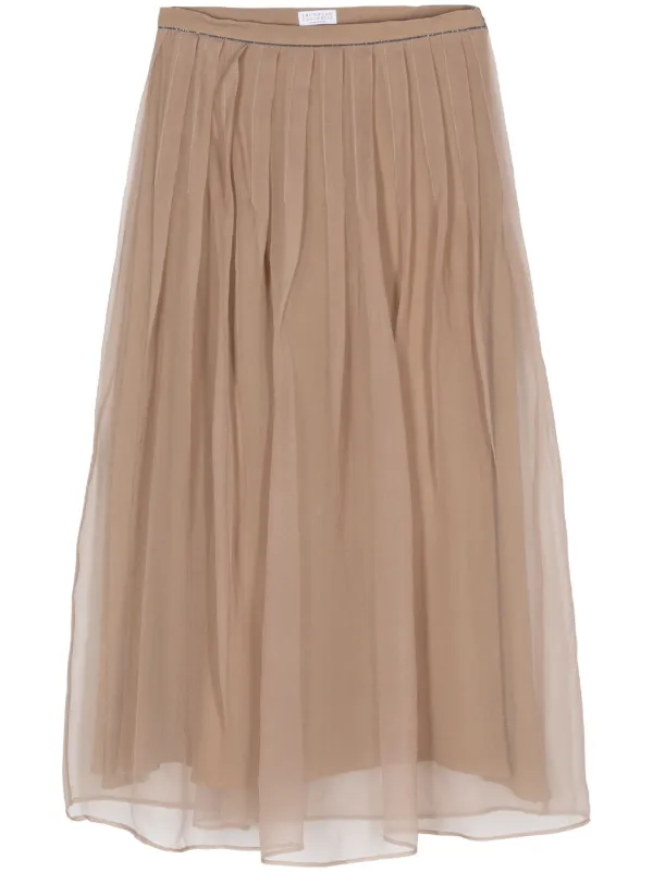 Brunello Cucinelli プリーツ スカート - Farfetch 
