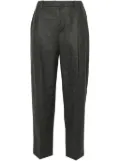 Brunello Cucinelli mélange-effect cropped trousers - Grey