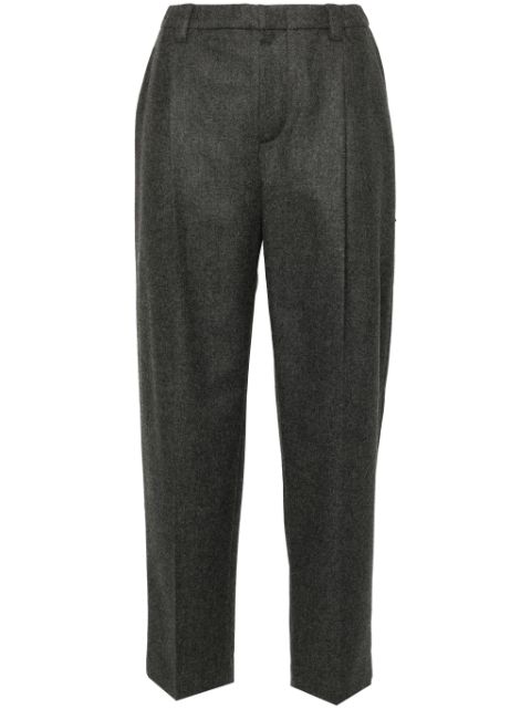 Brunello Cucinelli melange-effect cropped trousers Women