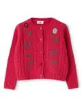 Il Gufo floral-embroidered cardigan