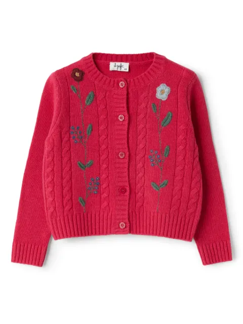Il Gufo cardigan à fleurs brodées
