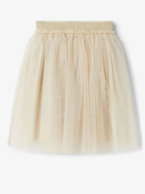 Il Gufo glitter-waistband tulle skirt