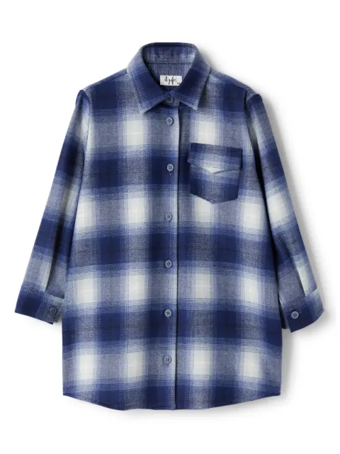 Il Gufo plaid-check flannel shirtdress