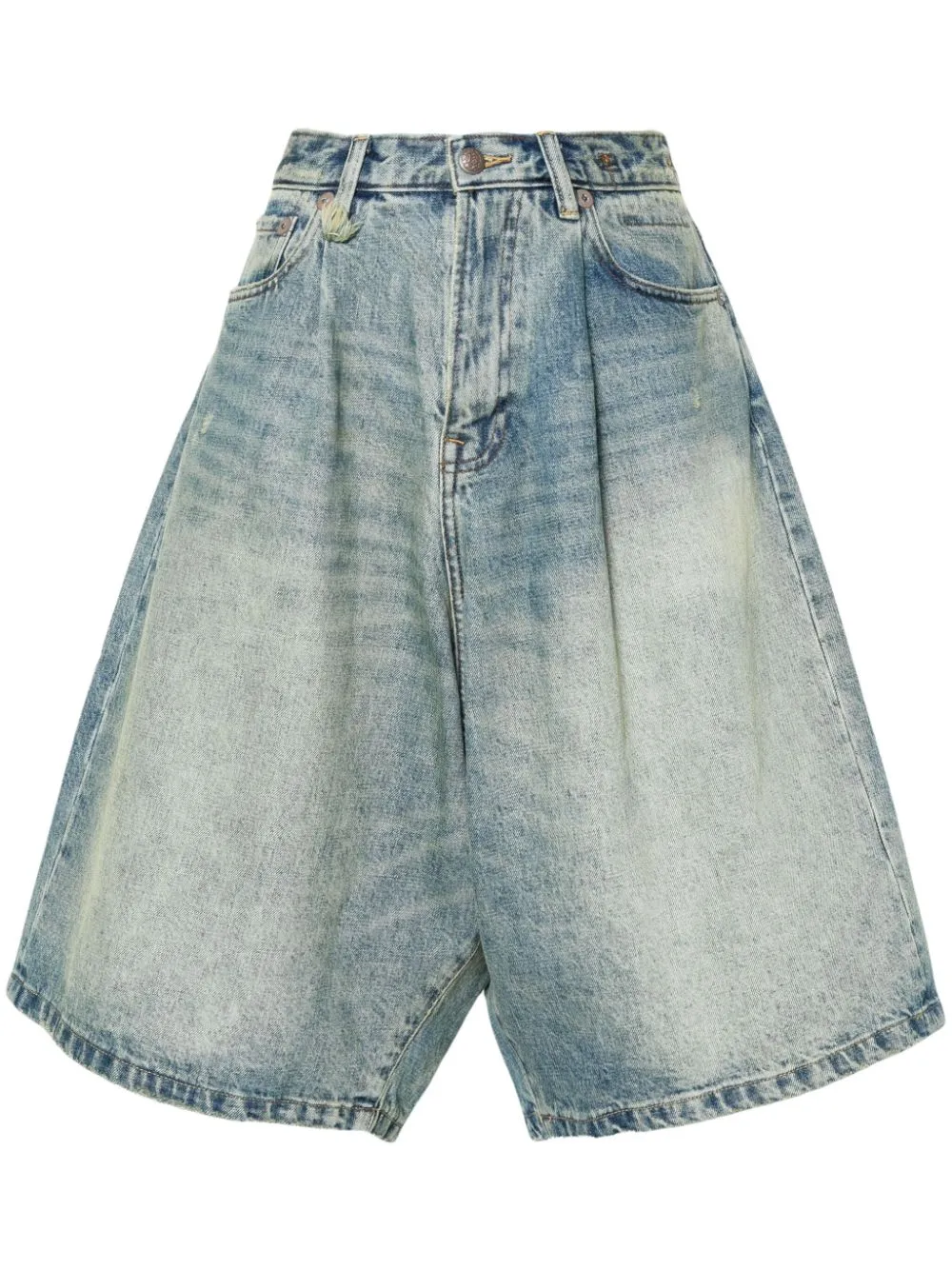 R13 Indigo Jesse Denim Shorts In Blue