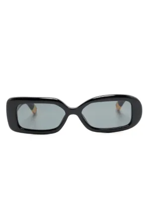 JACQUEMUS ブラック サングラス carre Carre Rond Sunglasses in Black by Jacquemus - societyA