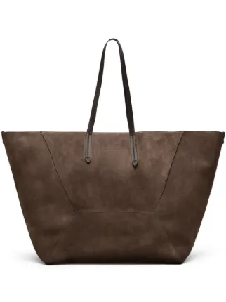 【関税＆送料込み】Brunello Cucinelli Brown Suede Bag With Small suede crossbody bag in brown - Brunello Cucinelli