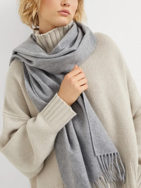 スカーフ BRUNELLO CUCINELLI Cashmere scarf with Monili detail Grigio Brunello Cucinelli Cashmere Scarf | Grey | FARFETCH