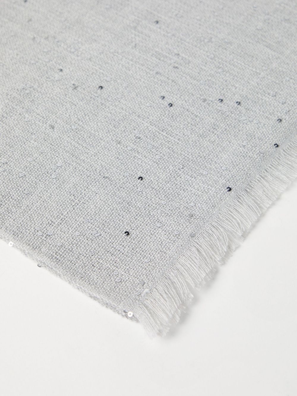 Brunello Cucinelli fringed sequin detailing scarf Women