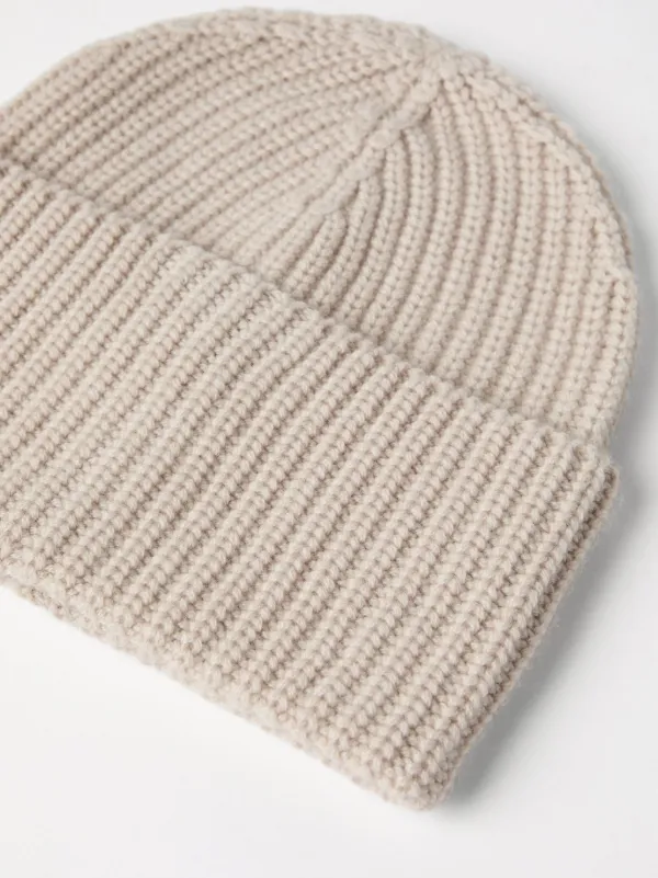 BRUNELLO CUCINELLI カシミヤニット帽 BRUNELLO CUCINELLI Sequin-embellished ribbed cashmere and silk