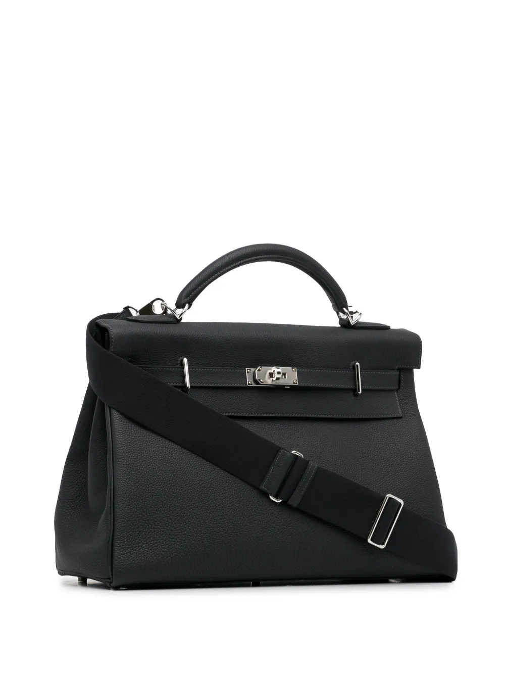 Pre-owned Hermes 2023 Togo Maxi Kelly 42 Satchel In 黑色