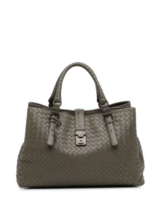 Bottega Veneta Pre Owned 2012 2023 MittelgroBe Intrecciato Nappa Roma Handtasche Braun FARFETCH DE