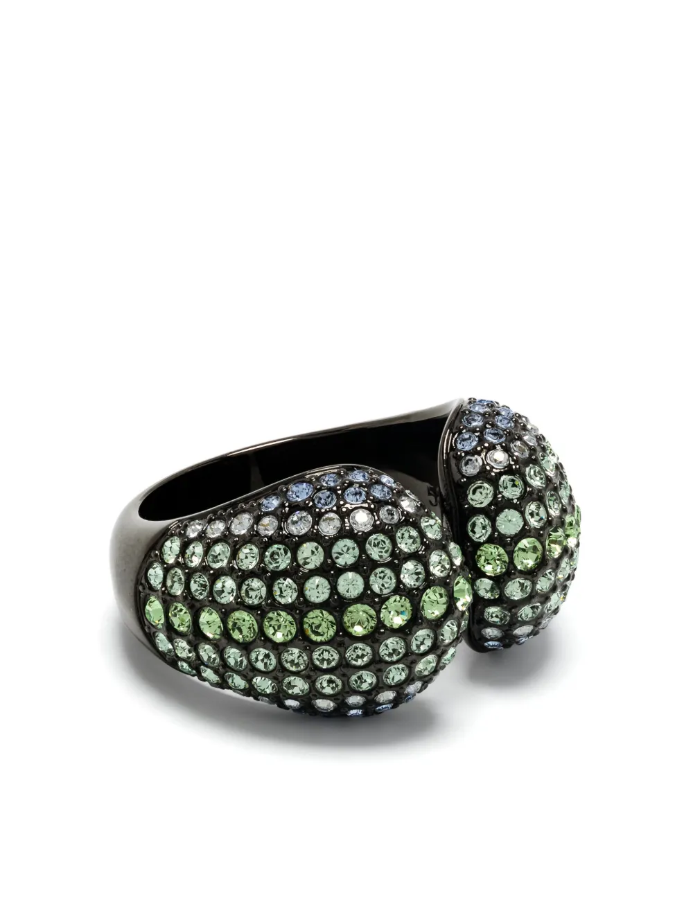 Swarovski Sublima Crystal-embellished Cocktail Ring In Black