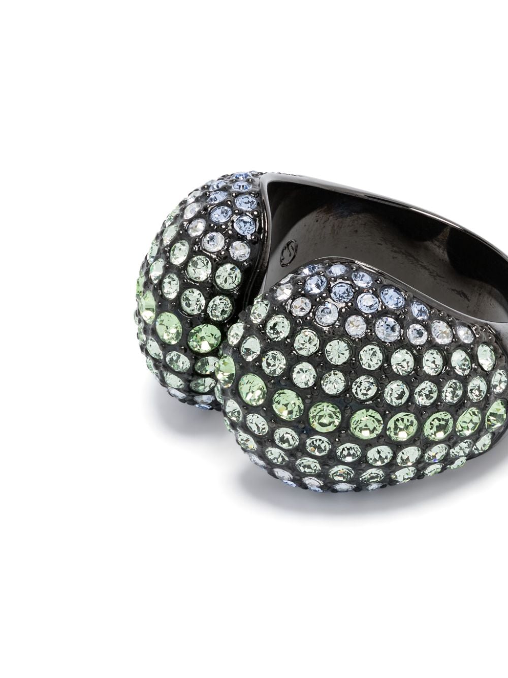 Shop Swarovski Sublima Crystal-embellished Cocktail Ring In Black