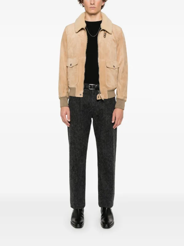 TOM FORD スエード ジャケット トムフォード SUEDE JACKET TOM FORD Shearling-Trimmed Suede Jacket for Men | MR PORTER