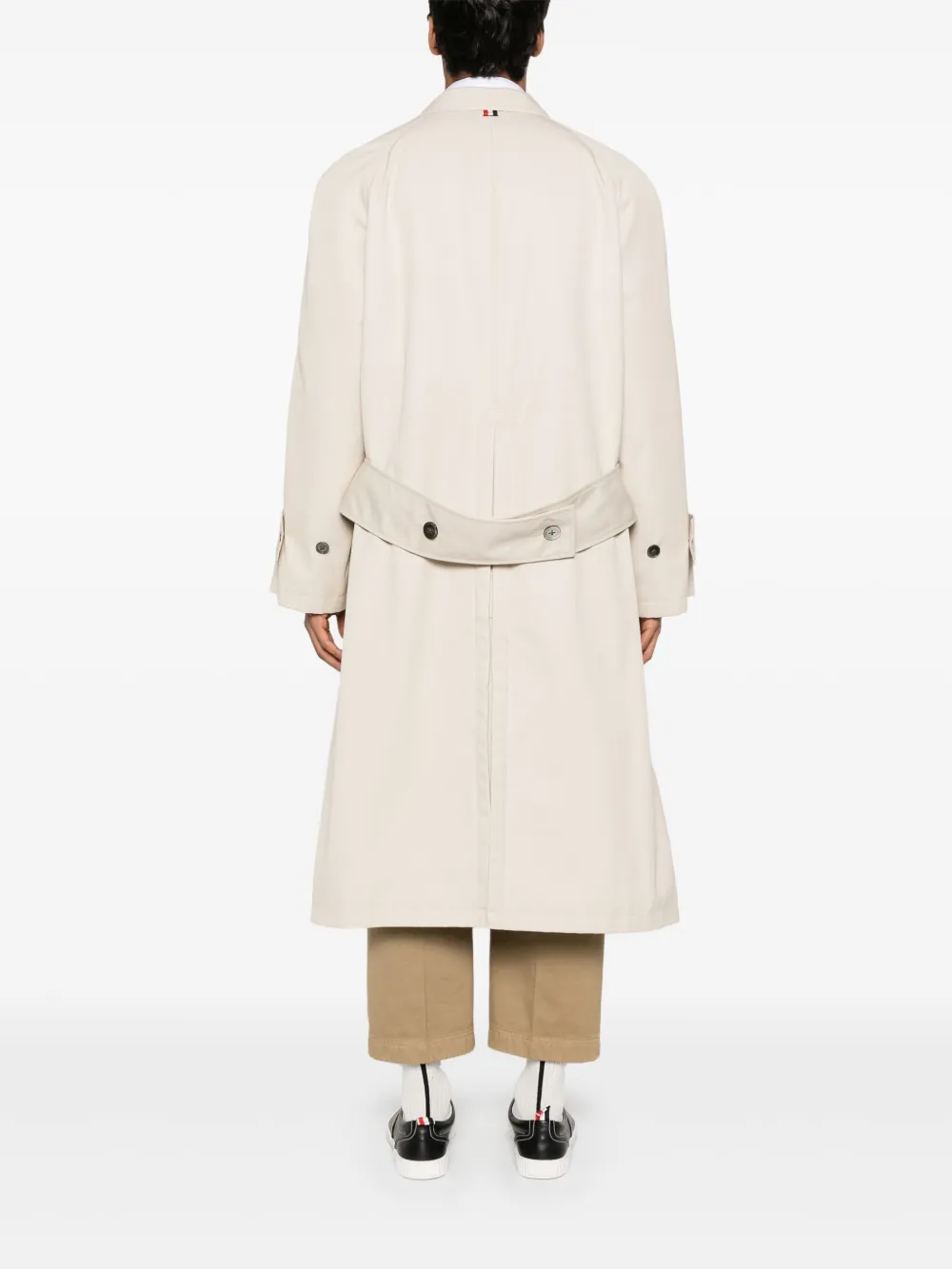 Thom Browne Katoenen raglan jas Beige