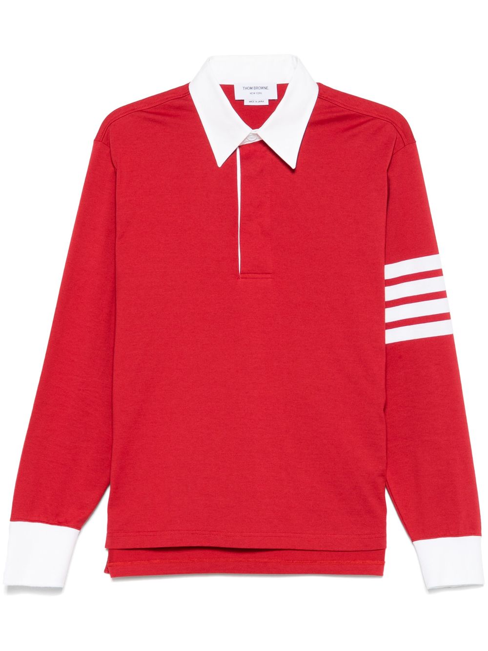 Thom Browne 4-Bar stripe polo shirt - Red