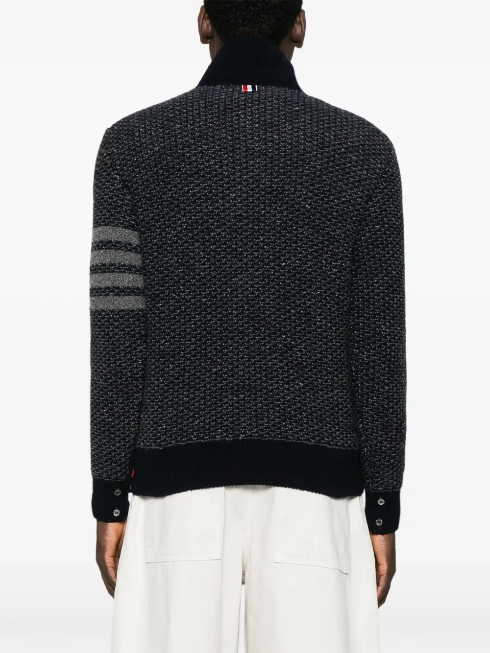 Thom Browne 4-Bar tweed trui Blauw