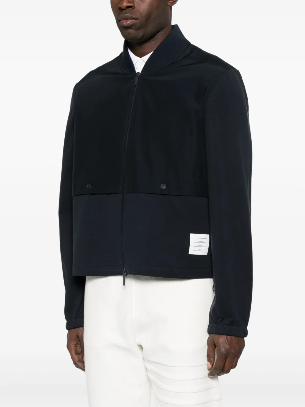 Thom Browne Bomberjack met vlakken Blauw